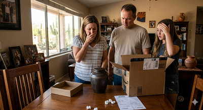 "Was shocked, kind of grossed out": Arizona family left stunned after finding human remains inside urn ordered from Amazon
