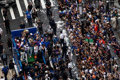 Thousands of Knicks fans celebrate big win with joyous New York parade: ‘We family now’