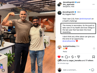 Zerodha's Nithin Kamath loses Rs 2.5 lakh after an employee sheds 30 kgs in a year; here's what happened