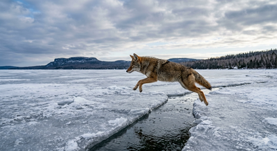 A wildlife photographer’s 4-year quest ended with a coyote image that looks like a glitch and defies physics