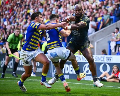 Leeds move clear at top of Super League as Sivo treble stuns Warrington