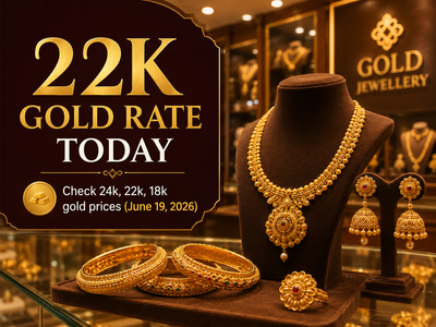 22k gold rate today: Check 24k, 22k, 18k gold prices (June 19, 2026) at Tanishq, Joyalukkas, Kalyan Jewellers, Malabar Gold & Diamonds and IBJA