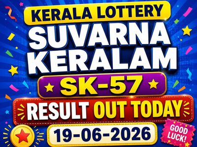 Kerala Lottery Suvarna Keralam SK-57 result out today (19-06-2026); check Rs 1 crore prize winning number and full list here