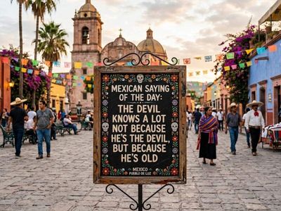 Mexican saying of the day: "The devil knows a lot not because he's the devil, but because he's old"