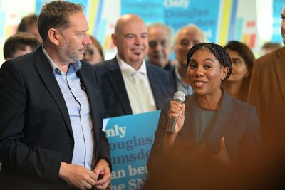 Labour obsessed with internal drama, says Badenoch as Tories win by-election