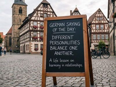 German Saying of the Day: "Different personalities balance one another," a life lesson on harmony in relationships