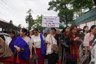 Photos show Nagas protesting against rising cases of sexual violence
