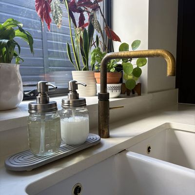 This genius stone sink organiser has stopped water from flooding around my kitchen sink – at £18, it's the best money I've spent
