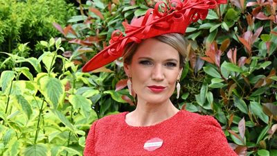 Charlotte Hawkins embraces Royal Ascot’s colour of the year in top-to-toe tomato red