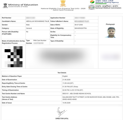 NEET aspirant from Nagpur allotted exam centre nearly 2500 km away from home in Abu Dhabi