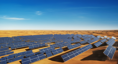 China’s 400-kilometre Great Solar Wall stretches across a desert and is visible from space
