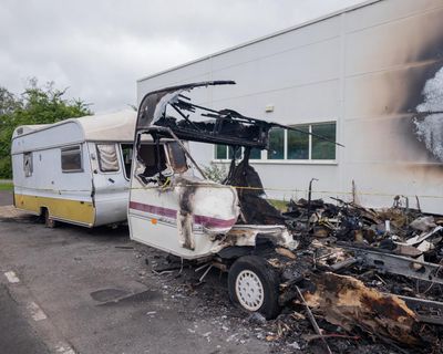 ‘Like a bomb had gone off’: suspected arson attack fuels Glastonbury unease
