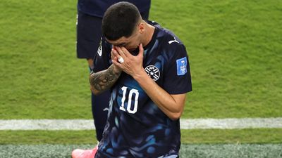 Paraguay's Almiron sees red for covering his mouth under new Fifa rule