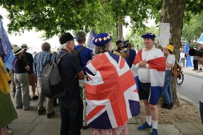 Brexit a ‘travesty’ say protesters ten years on as they demand UK rejoins European Union