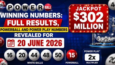 Powerball winning numbers: Full results, Powerball and Power Play numbers revealed for 20 June 2026