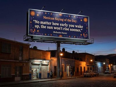 Best Mexican Saying of the Day: "No matter how early you wake up, the sun won't rise sooner," a life lesson on patience, timing and trusting the process