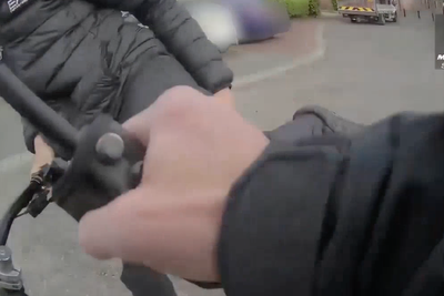 Armed police officer borrows teenager’s bike to chase steak thief