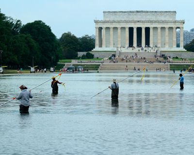Trump says repair work to begin ‘immediately’ on beleaguered reflecting pool