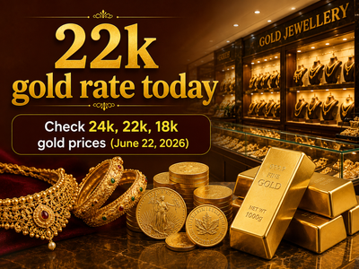 22k gold rate today: Check 24k, 22k, 18k gold prices (June 22, 2026) at IBJA, Malabar Gold & Diamonds, Tanishq, Joyalukkas and Kalyan Jewellers