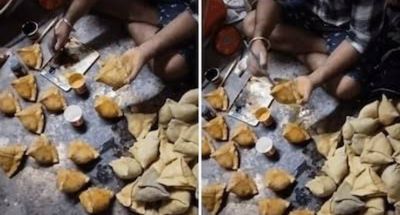 Viral Video Shows “Samosas Being Painted,” Sparks Debate Over Food Adulteration Claims