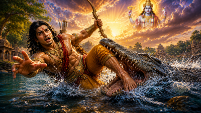 What Happened When a Crocodile Grabbed Arjuna's Leg?