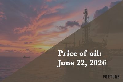 Current price of oil as of June 22, 2026