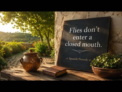 Spanish Proverb of the Day: “Flies don’t enter a closed Mouth” — The unexpected life lesson inside an old Spanish proverb that shows why silence often creates more success, respect, and understanding than endless words ever could