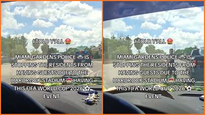‘We can’t even get inside our own residence’: Miami woman finds police blocking her neighborhood near Hard Rock Stadium during a FIFA event