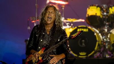 Kirk Hammett tumbles off stage as Metallica pay tribute to Thin Lizzy in Ireland