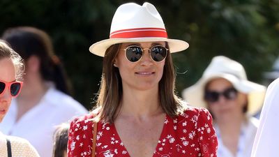 Pippa Middleton proved pomegranate red and comfy wedges are the perfect match for scorching summer days
