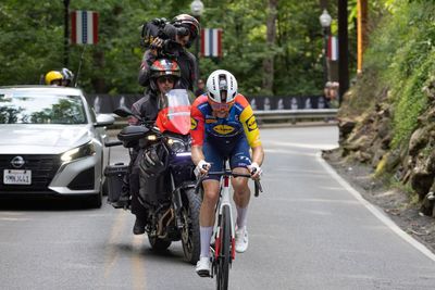 'It's annoying to be out-numbered like that' - Quinn Simmons lets his 'legs talk' with solo march on final lap for third USPro Road National title