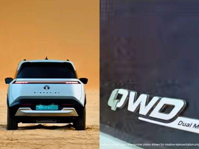 Tata Sierra EV teased with QWD dual motor setup; Check expected powertrain, interior & rivals