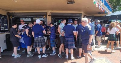 Tartan Army takes over Miami streets in parade to local baseball stadium