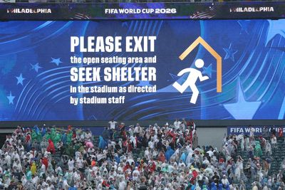 France vs Iraq resumes after two-hour weather delay at the World Cup