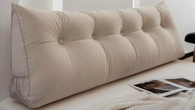 This 'Pillow Wedge Headboard' Is the Secret to Making Your Bed Actually Comfortable — It Looks Good, Is Perfect for Reclining, and "Completes Your Bedroom"