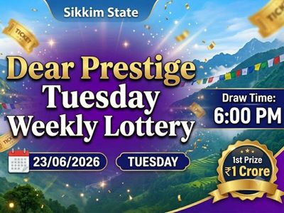 Sikkim Lottery Result Today (23-06-2026): Check Dear Prestige Tuesday Weekly Lottery Rs 1 crore prize winning number and full list here