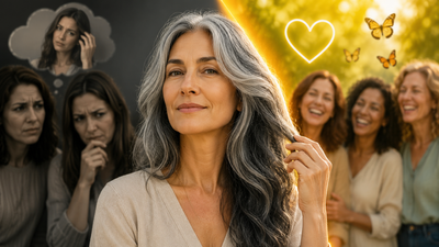 Psychology says people who don't color their gray hair aren't giving up, they may be choosing authenticity over approval
