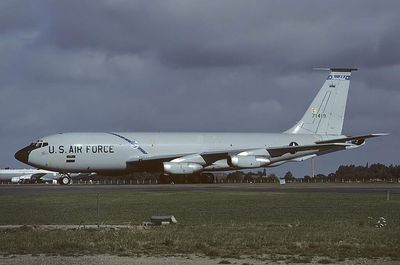Your grandparents could have flown the same airframe still refuelling US jets today: KC-135R 57-1419 was built in 1957 and is in its 67th year of service