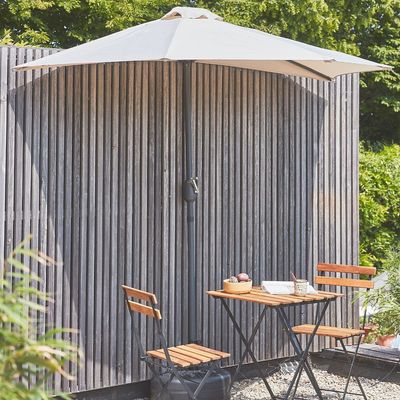 This genius parasol style is the perfect solution for small gardens and balconies – and I can’t believe I only found out about them this year