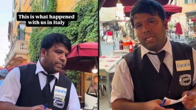 "I will slap him, say sorry for abusing...": Influencer confronts Bangladeshi waiter for alleged derogatory remarks about India at Italian restaurant, watch viral video