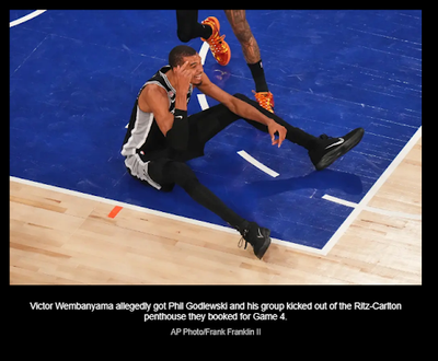 Inside The $20,000 Hotel Eviction Phil Godlewski Is Pinning On Victor Wembanyama