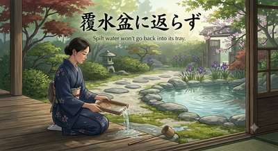 Best proverb of the day: 'Spilt water won’t go back into its...' - this Japanese saying teaches intriguing life lessons on irreversible choices and lasting consequences and why you can’t undo actions once they are done