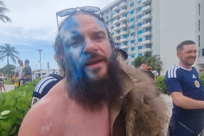 Scotland fans parade through Ocean Drive, Miami, in second day of celebrations