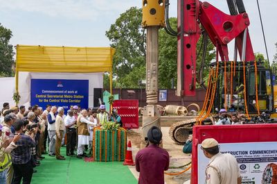 DMRC begins work on Central Vista metro corridor at Central Secretariat station