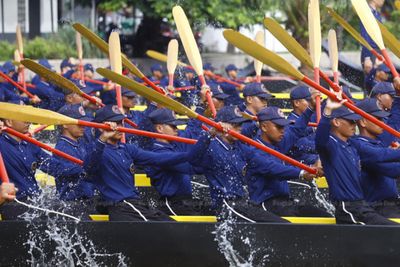 Navy chief reviews royal barge preparations