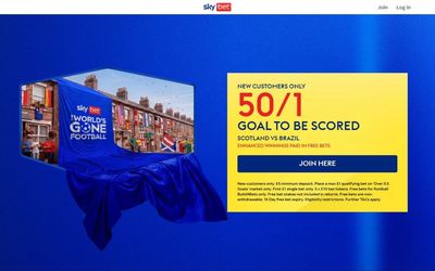 Scotland vs Brazil: Get 50/1 on goal to be scored with Sky Bet World Cup 2026 offer