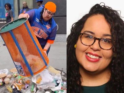 Knicks trash can video goes viral: JPMorgan Chase DEI executive Angie Báez fired after clip shows woman removing street bin, then stealing it during NYC parade