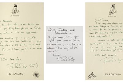 Letters from JK Rowling to terminally ill fan fetch almost £10,000 at auction