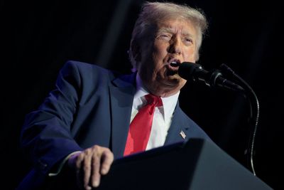 Trump says algae-laden Reflecting Pool ‘looks perfect’ at partisan rally for America’s 250th birthday