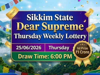 Sikkim Dear Lottery Result today (25/06/2026): Check Rs 1 crore prize and other winning numbers for Dear Supreme Thursday lottery